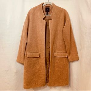 Tan Wool Blend Coat by XXI